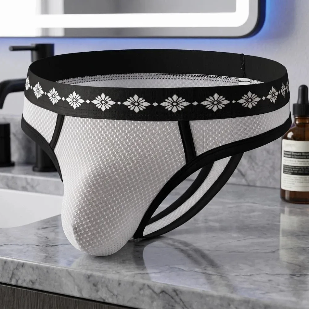 Nuovi Slip da Uomo a Vita Bassa, Traspiranti, con Patchwork, Tanga, Lingerie Maschile Giovanile - immagine 4