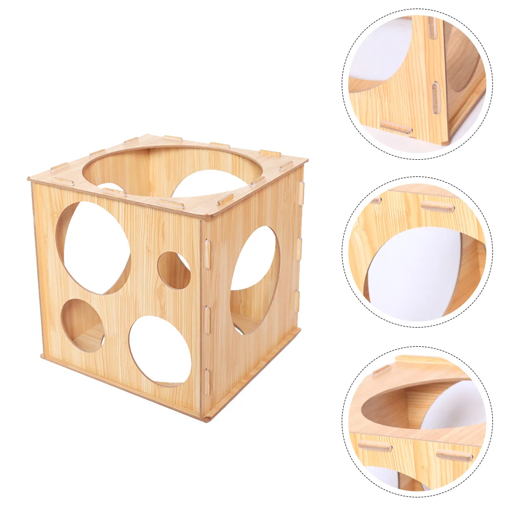 

Balloon Measuring Box Sizes Tools Wooden Collapsible Measurement Equipment Sizer Cubes