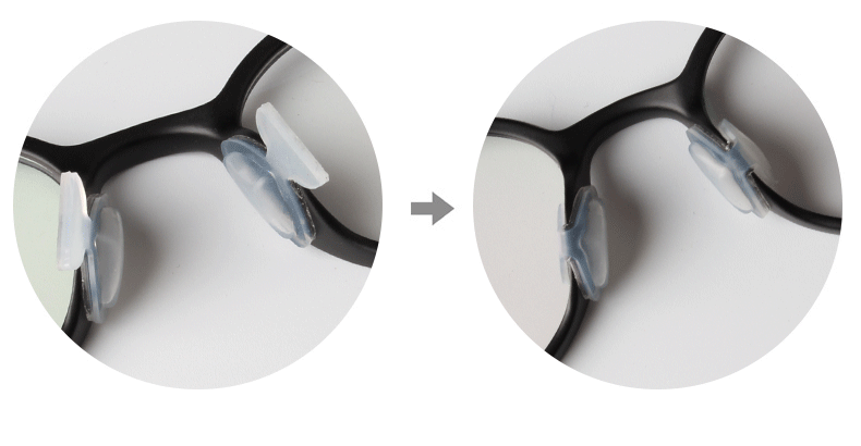 1000pcs(500pairs) Plastic Glasses Anti Slip Nose Pad Sticker Air Chamber Silicone Acetate Eyeglasses Height Increase Accessory