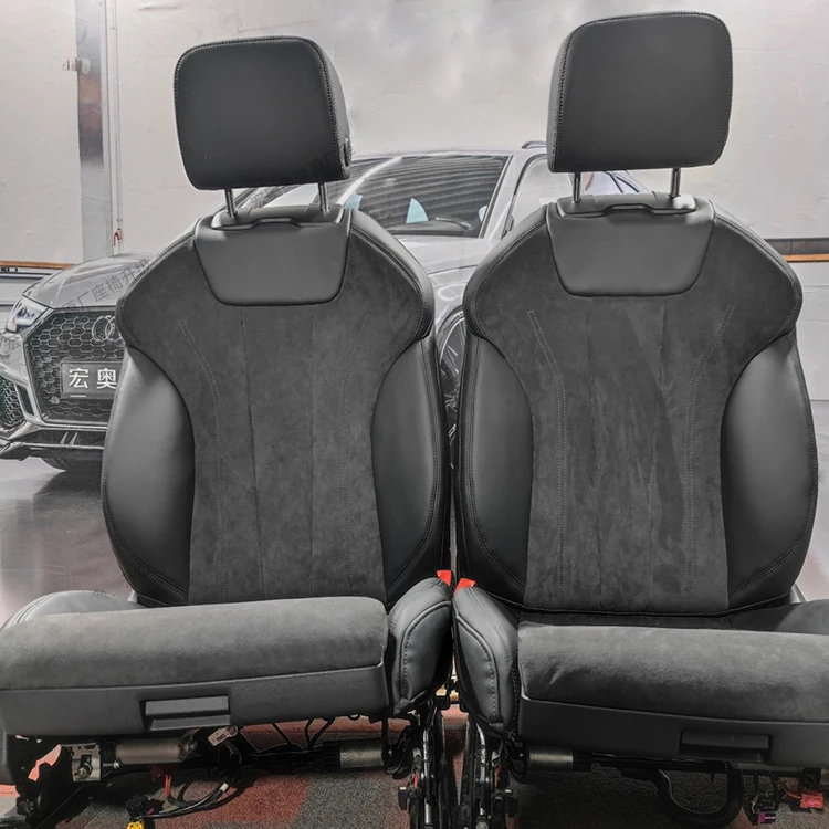 Car sport racing bucket Le Mans seats for audis A3 A4 A5 A6 A7 Q3 Q5 Q5L Q7 upgrade leather cover and sponge