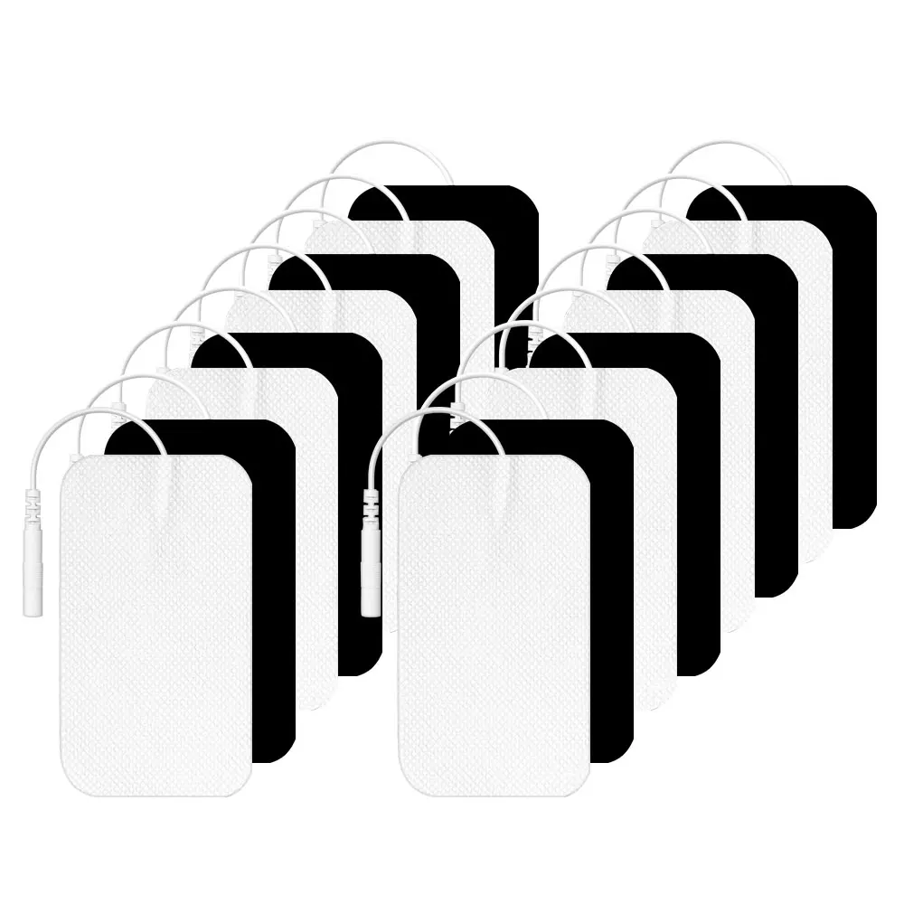 Almofadas de eletrodo de eletroestimulação 5x9cm, adesivo de gel autoadesivo dezenas, estimulador muscular ems, massageador de acupuntura, substituição
