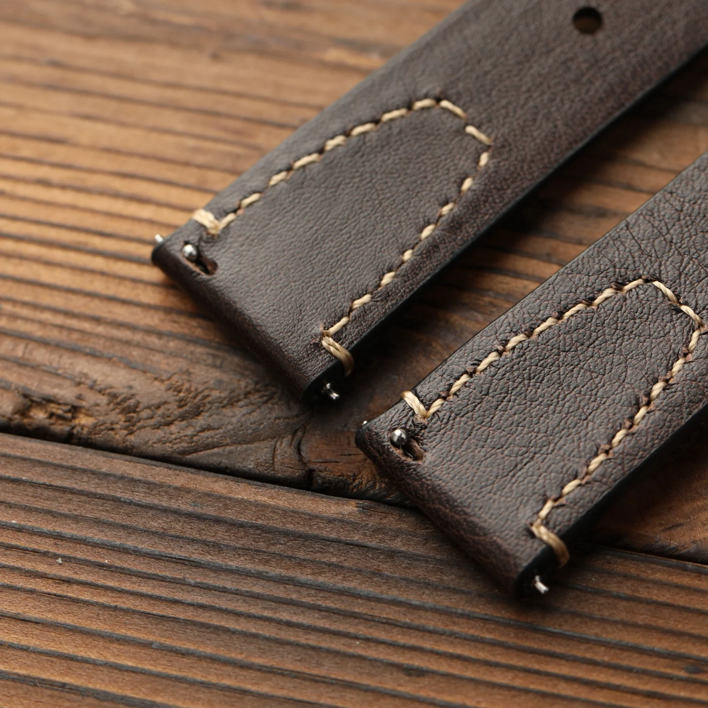Handmade Genuine Leather Retro Strap with Quick-Release