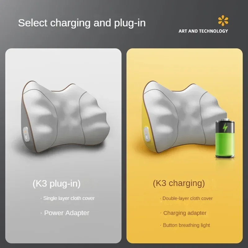 New New Lumbar Massager Back Mounted Neck Hot Compress Massage Pillow Lumbar Spine Massage Pillow Cervical Spine Massage Instrum