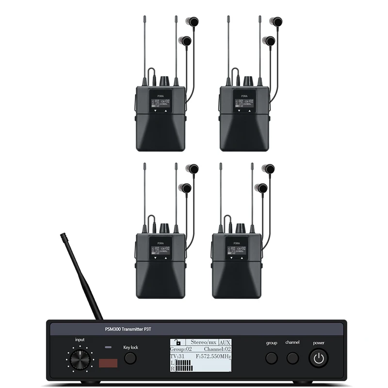 Wireless In-Ear Monitors Wireless 566-590MHz Monitoring System Stage Personal In-Ear Stereo Monitoring System wireless in ear monitor