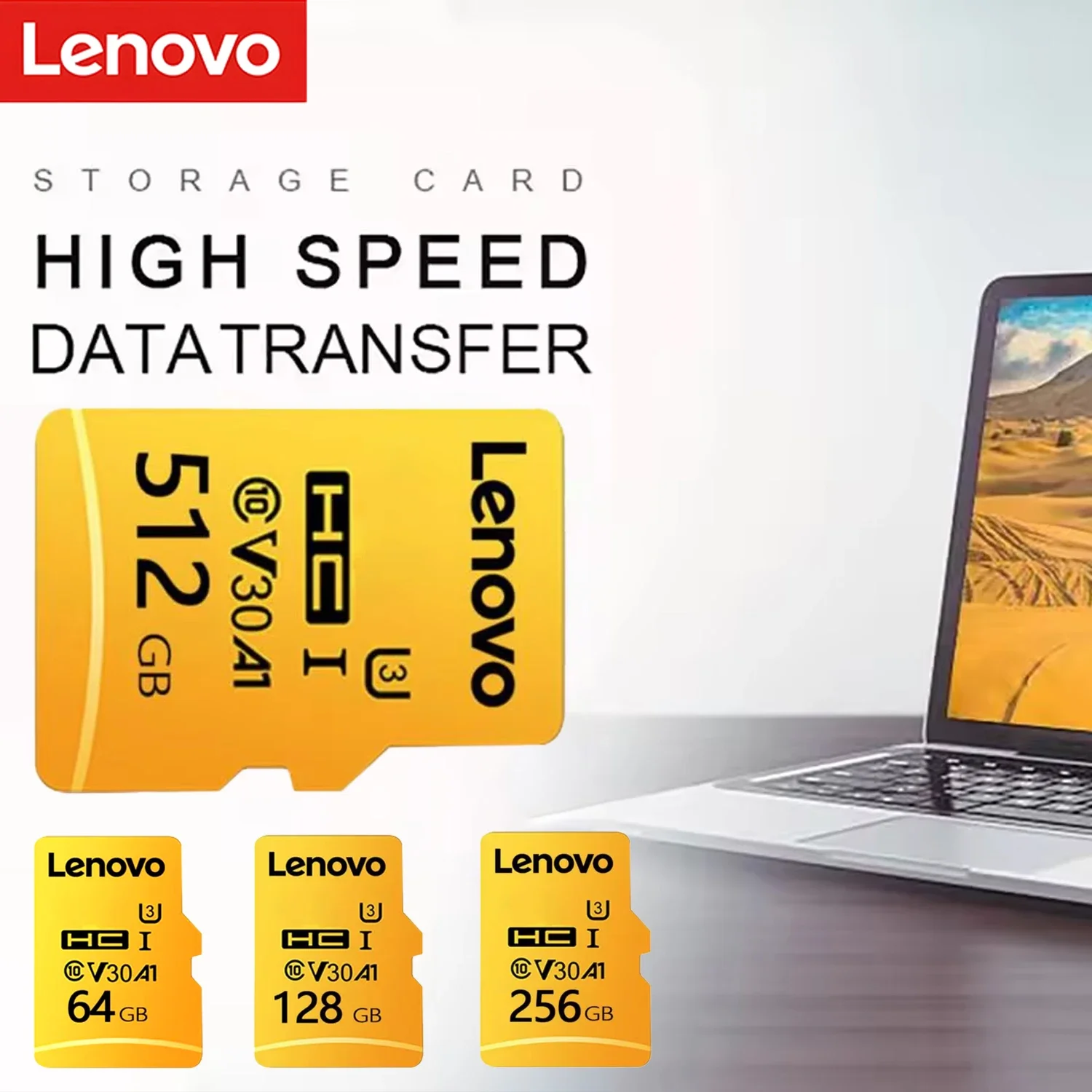 레노버 메모리 카드 마이크로 SD 카드 A2 A1 V30 U3 플래시 카드 128GB 64GB 카드 메모리 마이크로SD DJI 포켓 3 제품 호환