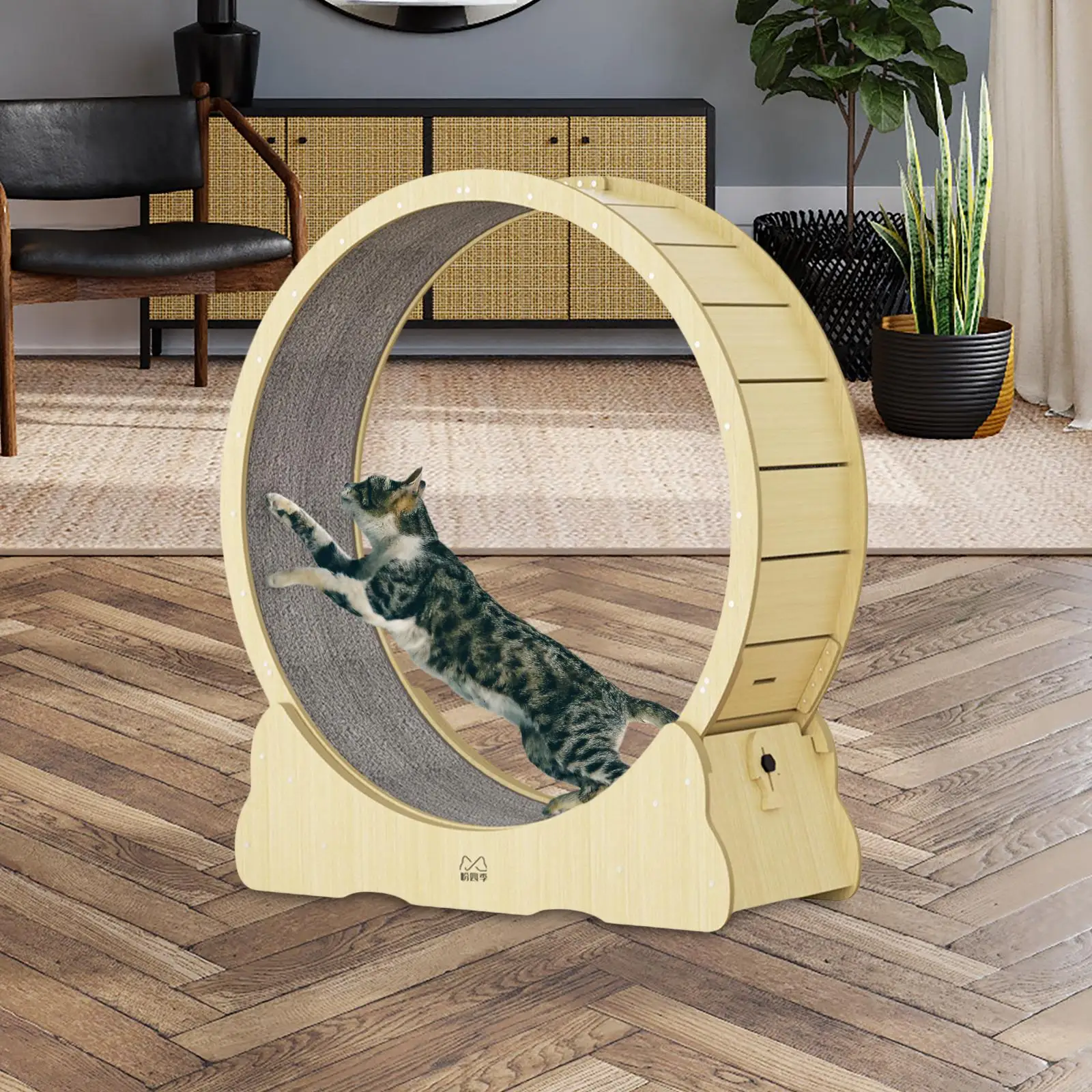 

Noiseless Cat Running Wheel Exercise Treadmill Mute Wood Play Toy Trainer Climbing Frame Roller for Kitten Workout Game Fitness