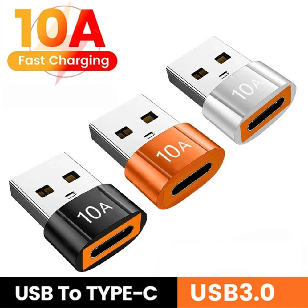 2023 10A OTG USB 3.0 To Type C Adapter TypeC Female to USB Male Converter Fast Charging Data Transfer For Macbook Xiaomi Samsung