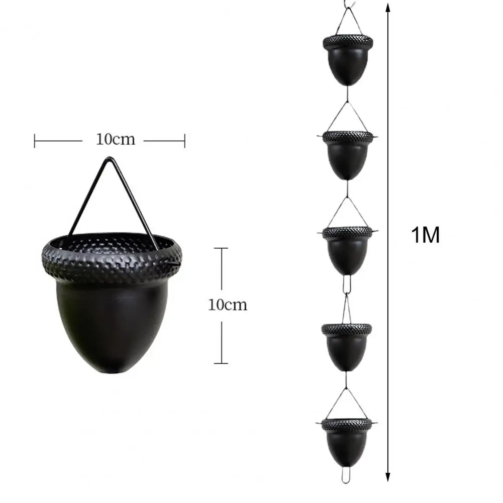 Villa Rain Chain AcornShaped Rainwater Collecting Chain for Gutters Rainwater Collector Cups Outdoor Rain Chime Garden Decor
