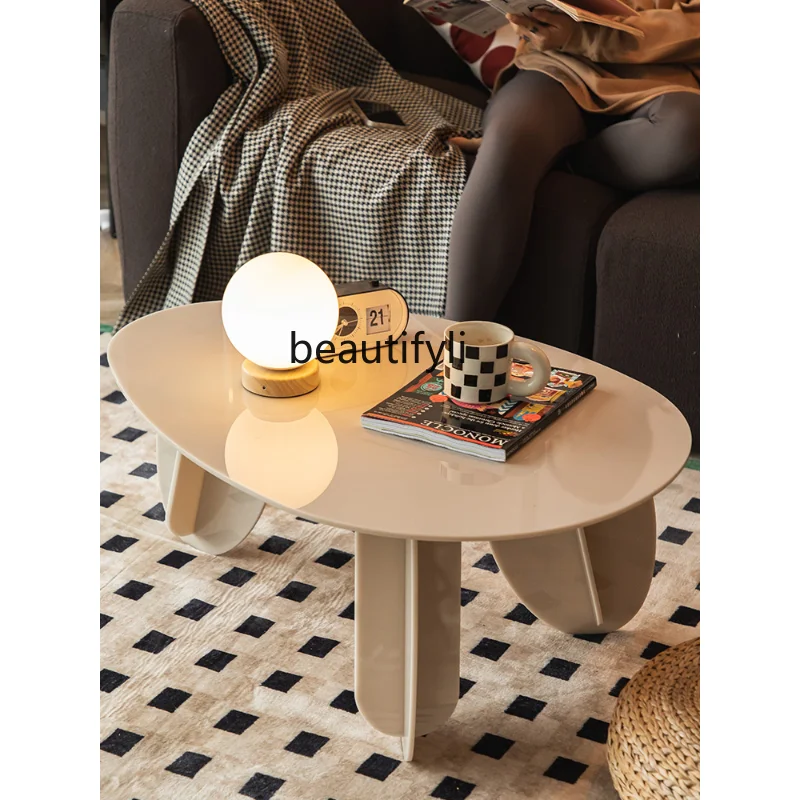 

Round Tea Table Modern Light Luxury Small Apartment Sofa Side Table Creative Living Room Household Acrylic Simple Table