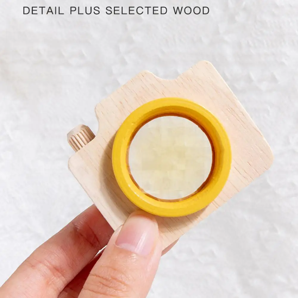 Kids Camera Toy Small Kaleidoscope Toy Smooth Edge Entertainment Parent-child Interactive Wooden Camera Kaleidoscope children toys kaleidoscope toy