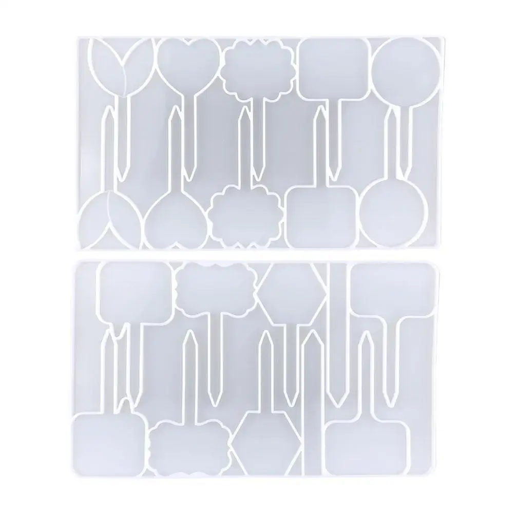1pc DIY Flower Label Card Gardening Sign Plant Label Silicone Mould Label Crystal Epoxy Resin Mold Handmade Crafts Tool Mold