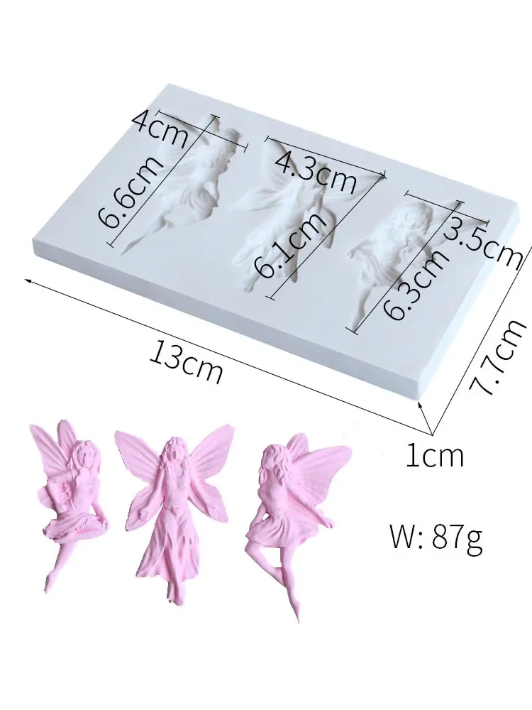 3D Little Fairy Shape Silicone Fondant Mold Kitchen DIY Cake Baking Decoration Candy Dessert Chocolate Mould Clay Plaster Tool silicone mold cake decorating tools