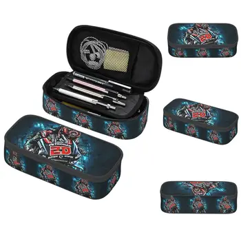 Astuccio per matite Fabio Quartararo French Motorcycle Racer per studenti, scatola per penne, borsa per matite, articoli di cancelleria, borsa porta penne