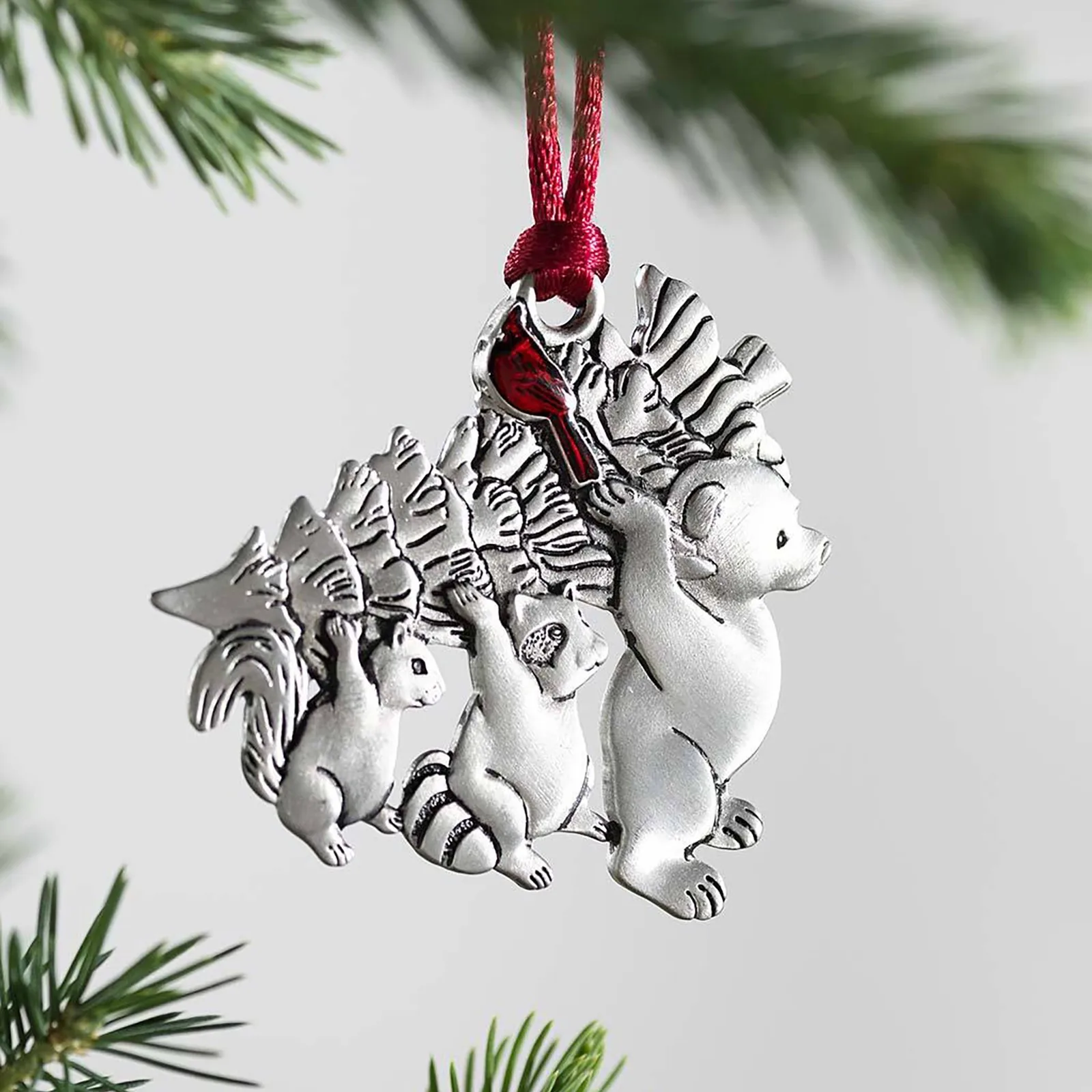 Pure Tin Christmas Tree Decorations Christmas Decorations Metal Pendant Gifts Christmas Tree Glass Crystal Beads Fast Shipping 5