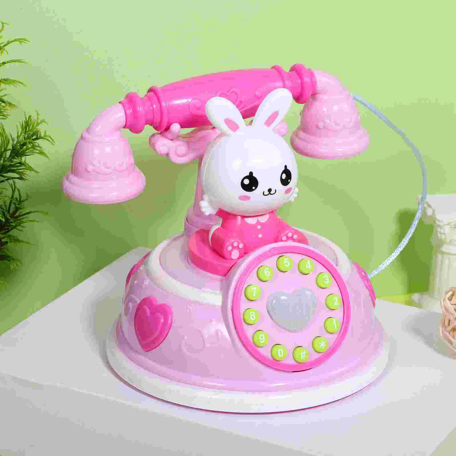 Girl Simulated Telephone Child Toy Early Developmental Rotary Model Plastic Kids Fake Role-playing