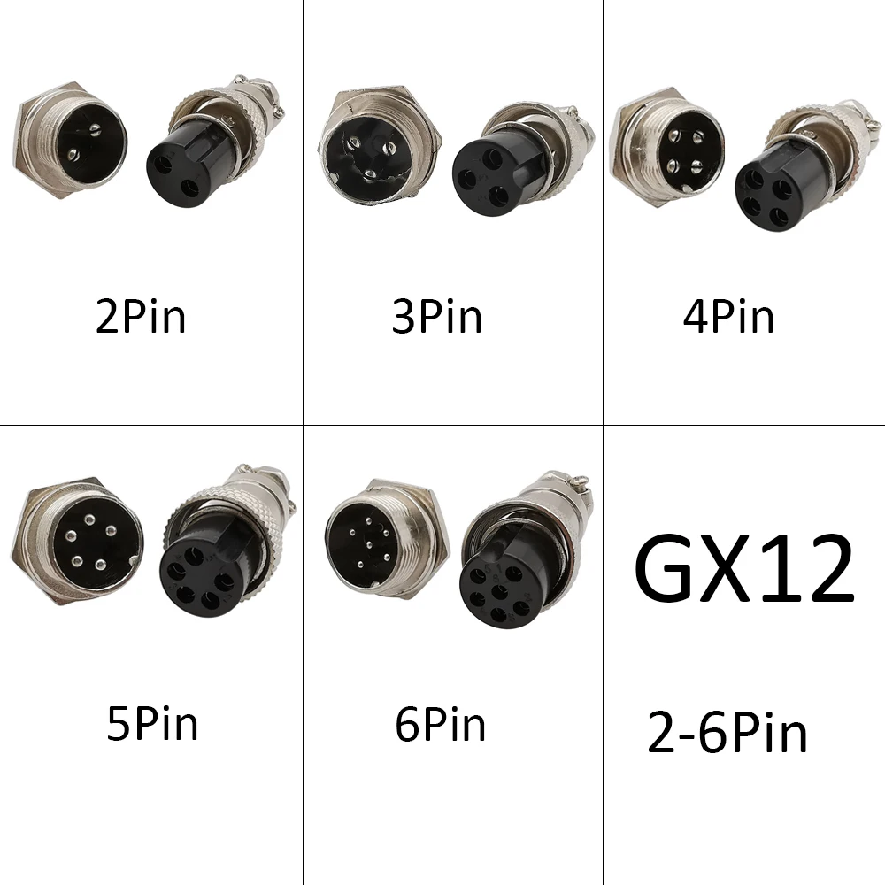 1Pair GX16 Aviation Plug Connector Aviation Plug Socket Cable Plug Socket 