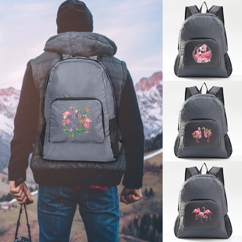 

Flamingo Foldable Rainproof Backpack Ultralight School Bag Outdoor Travel Lightweight Pack Sport Hiking Gym Mochila Camping Bags