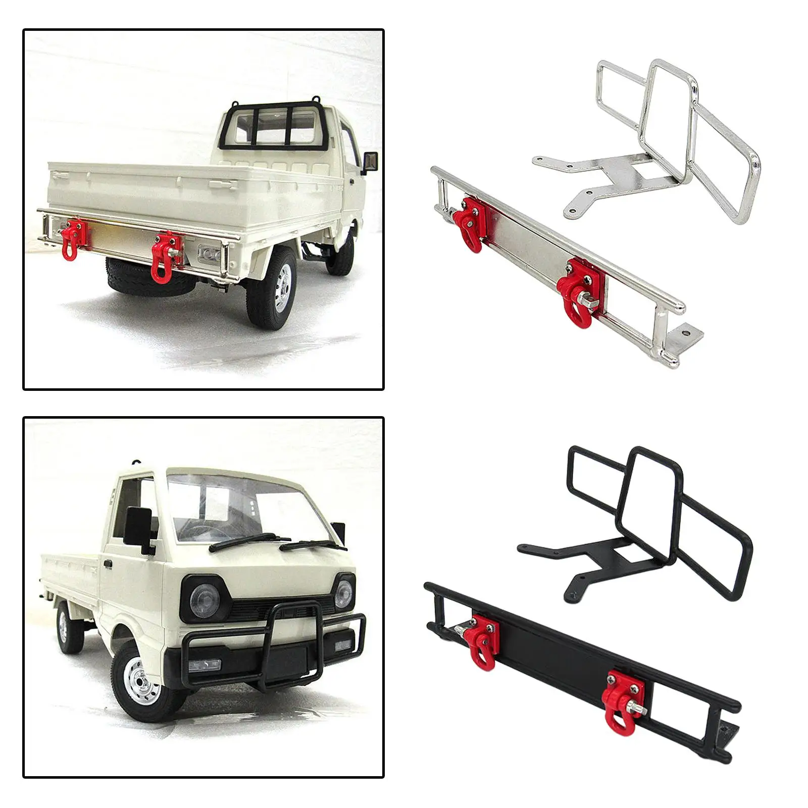 Front Rear Bumper Protector Guard Anti-collision Mount for WPL D12 1/10 RC 5
