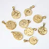 MODAGIRL 1 Lot/9 Pcs Stainless Steel Sun Star Coin Pendants 2