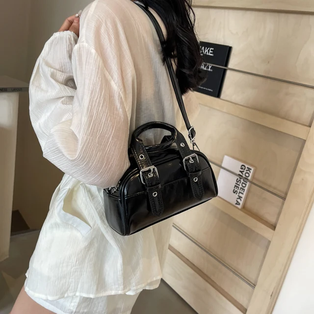 バッグ 00s archive leather boston bag y2k 00s【archive】leather mini Boston bag/Y2K/ y2k grunge leather