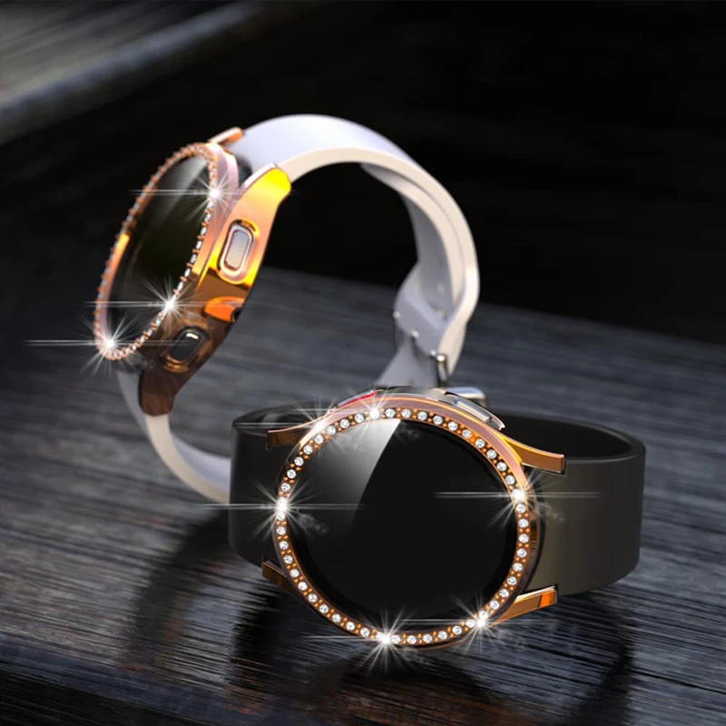 Watch Cover for Samsung Galaxy Watch 4 40mm 44mm,Diamond  Case All-Around Protective Bumper Shell for Galaxy Watch4