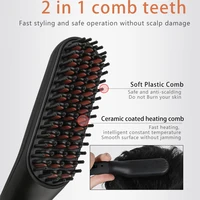 Kit de brosse chauffante pour barbe électrique, lisseur de cheveux, lissage rapide pour hommes, peigne électrique pour cheveux 4