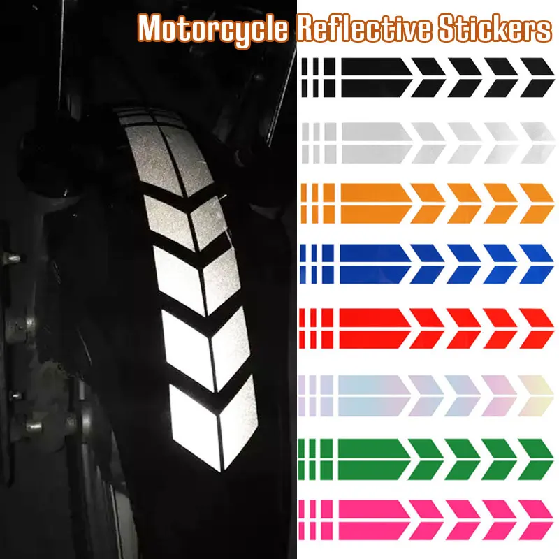 

Motorcycle Fender Sticker Paste Arrow Stripe Sticker Waterproof Reflective Motorbike Tape Decal Film Moto Accessories