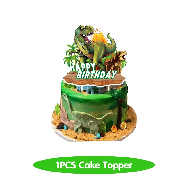 thumbnail image 1 of Decoración para fiesta de cumpleaños de dinosaurios, suministros para fiesta, mantel, caja de dulces, regalo para niños, globo para bebé, recuerdos de fiesta de cumpleaños para niños, 1 of 5