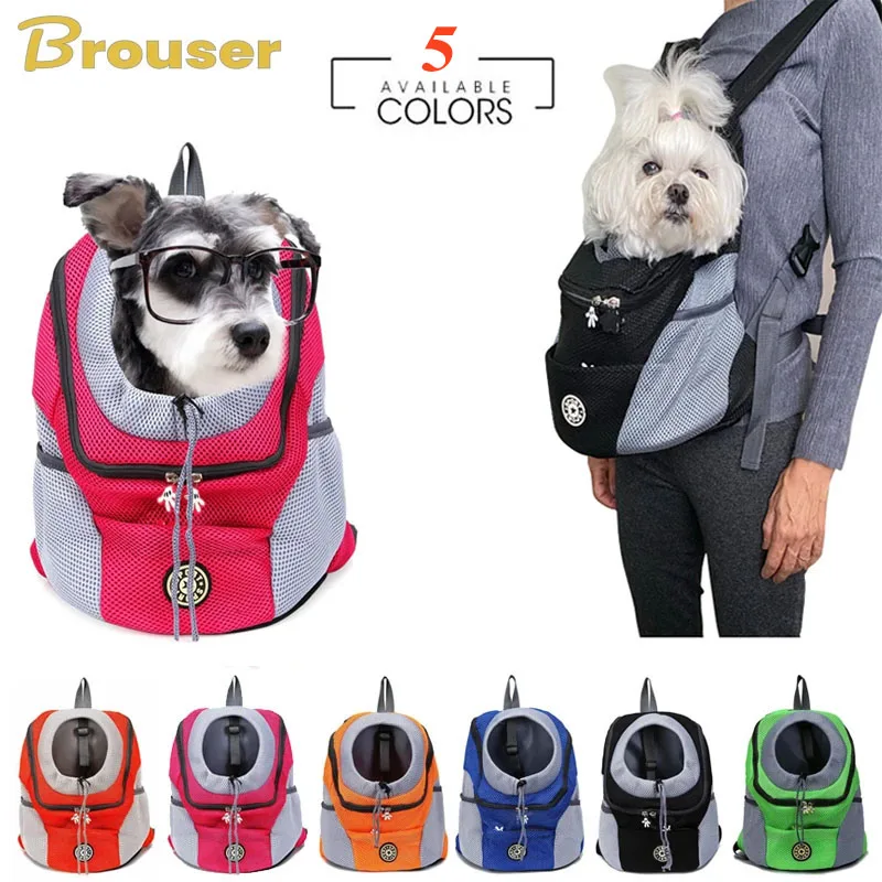 

Pet Dog Carrier Bag Outdoor Double Shoulder Cat Backpack Portable Travel Pets Head Come Out Bag Mesh Backpack Pet Supplies