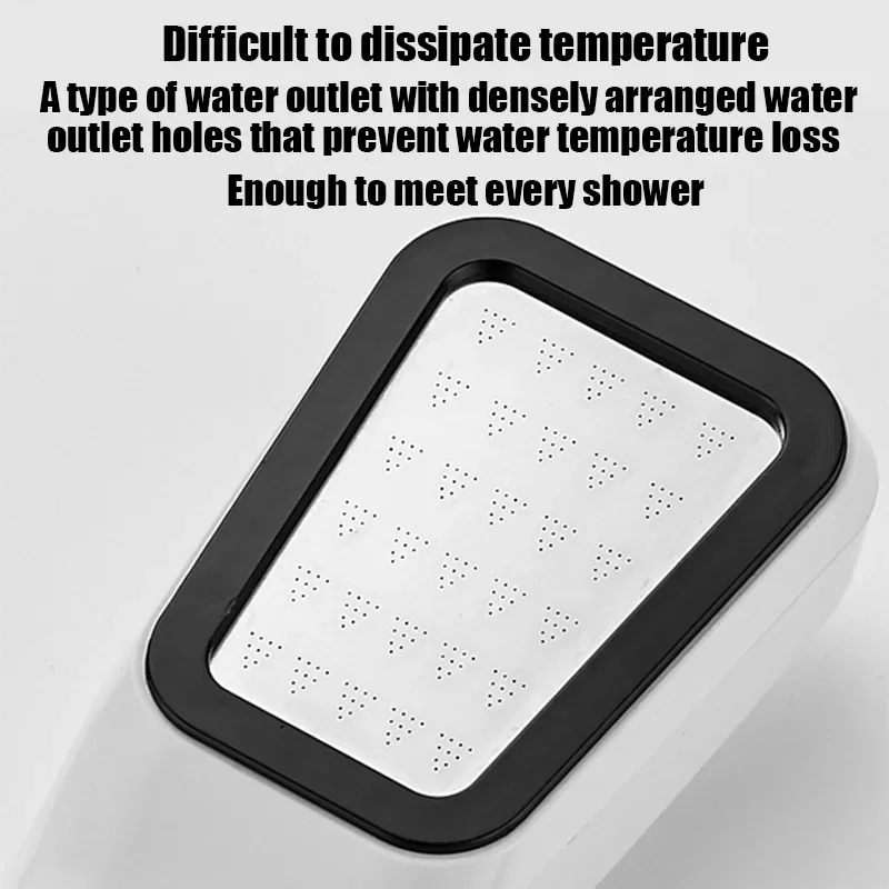300Hole Chrome Ultra Strong Pressurized Shower Head Square Handheld Pressurized Shower Head Water Saving Shower Head 5