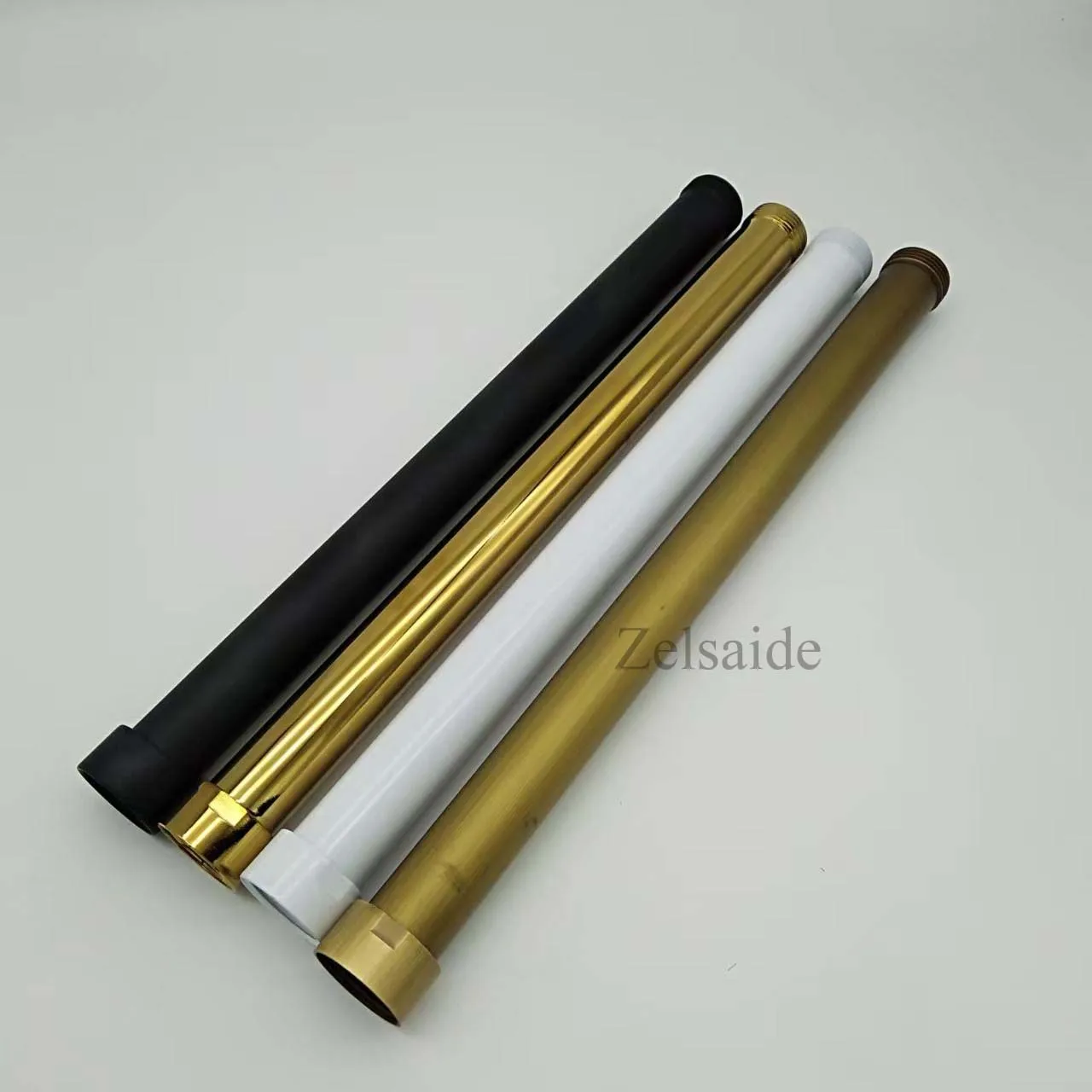 30/40cm brass shower extension rod white/golde/rose golden/antique/white/gray color