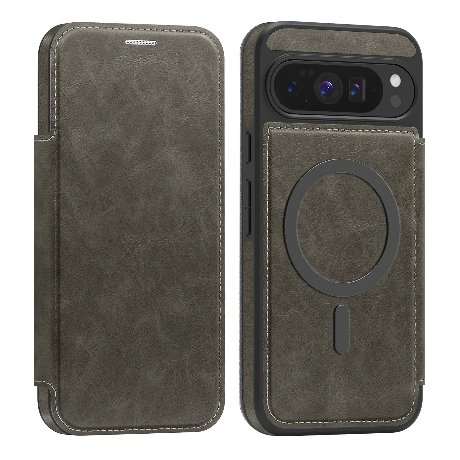 Luxury Magnetic Flip Leather Wallet Phone Case with Card Slot Holder