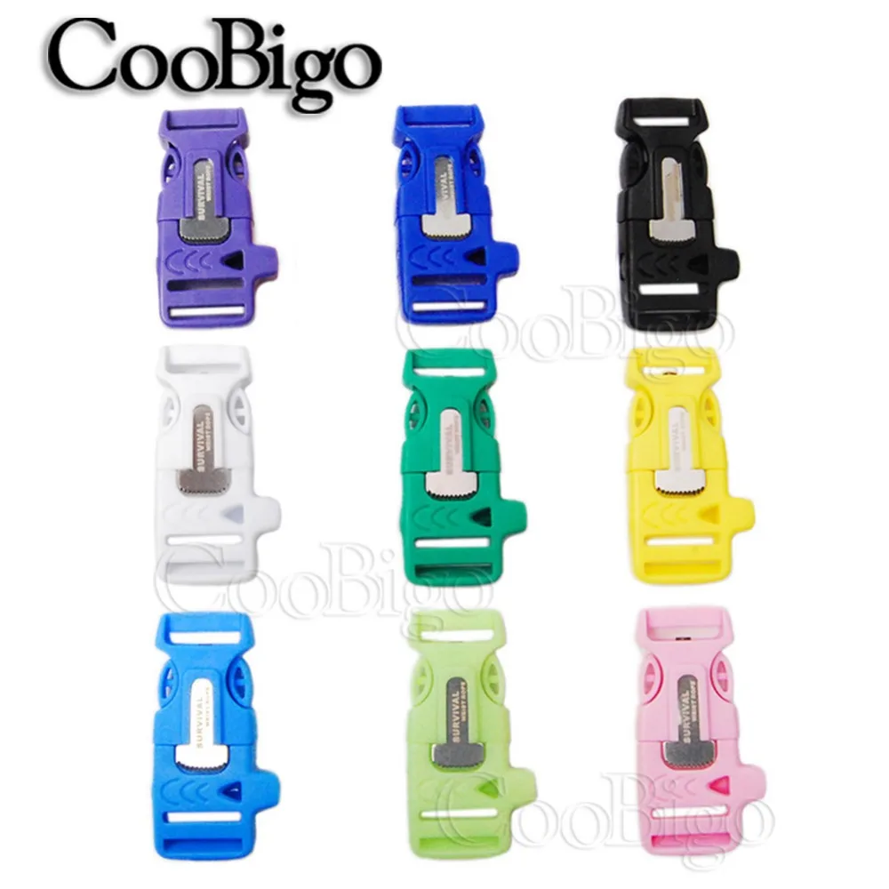 100pcs Whistle Buckle 20mm Side Quick Release Buckles With Scraper For