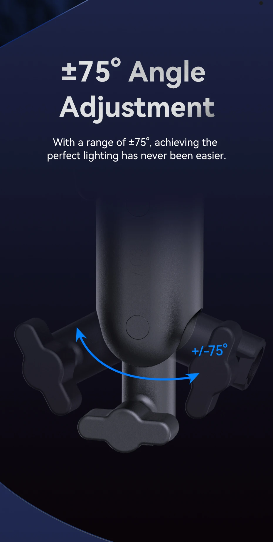 LA03 Light Stand Hand Grip Universal 1/4'' Screw Handheld Holder Stand for Tripo