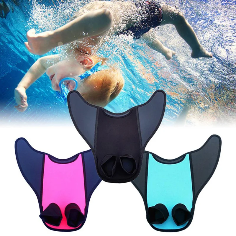 New 1pcs Mermaid Swimming Tail Monofin Fins One-piece Flipper Swim Fins Swimming Training Fins for Kids