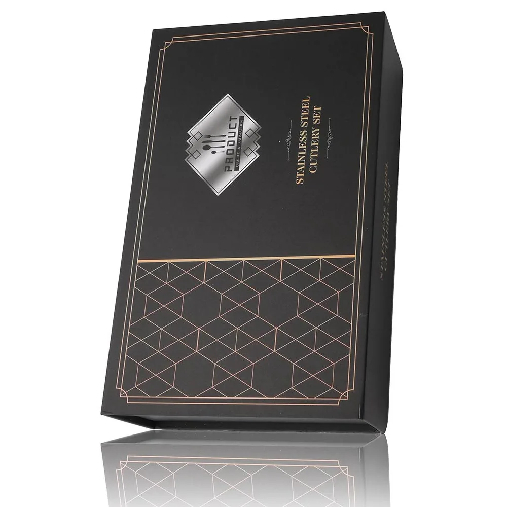 

Luxury Flatware Gift Box for 24Pcs Cutlery Tableware Favors Festivals Dinnerware Packaging Box Christmas New Year Decoration