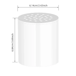 Premium Shower Head Water Filter - 15 - Layer Filtration for Chlorine and Heavy Metal Removal, Softens Hard Water (Spare filter element)
