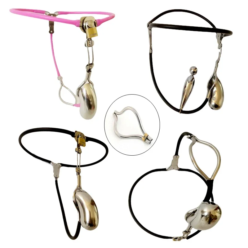Silicone-Invisible-Chastity-Belt-Full-Closed-Cock-Cage-Lock-Single-Wire ...