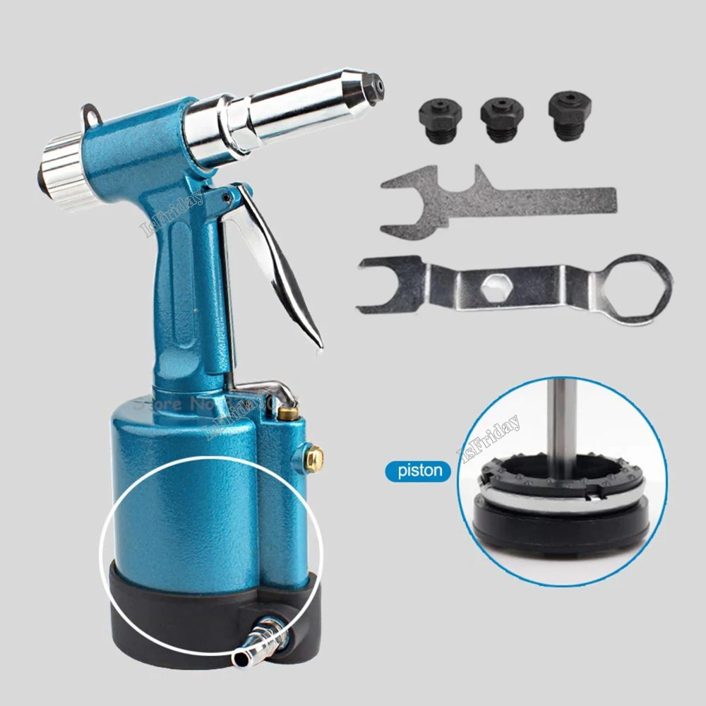 Pneumatic Tool Three-jaw Air Riveter Heavy Duty Pneumatic Riveting Gun-2.4/3.2/4.0/4.8 Capacity Industrial Nail Riveting Tool