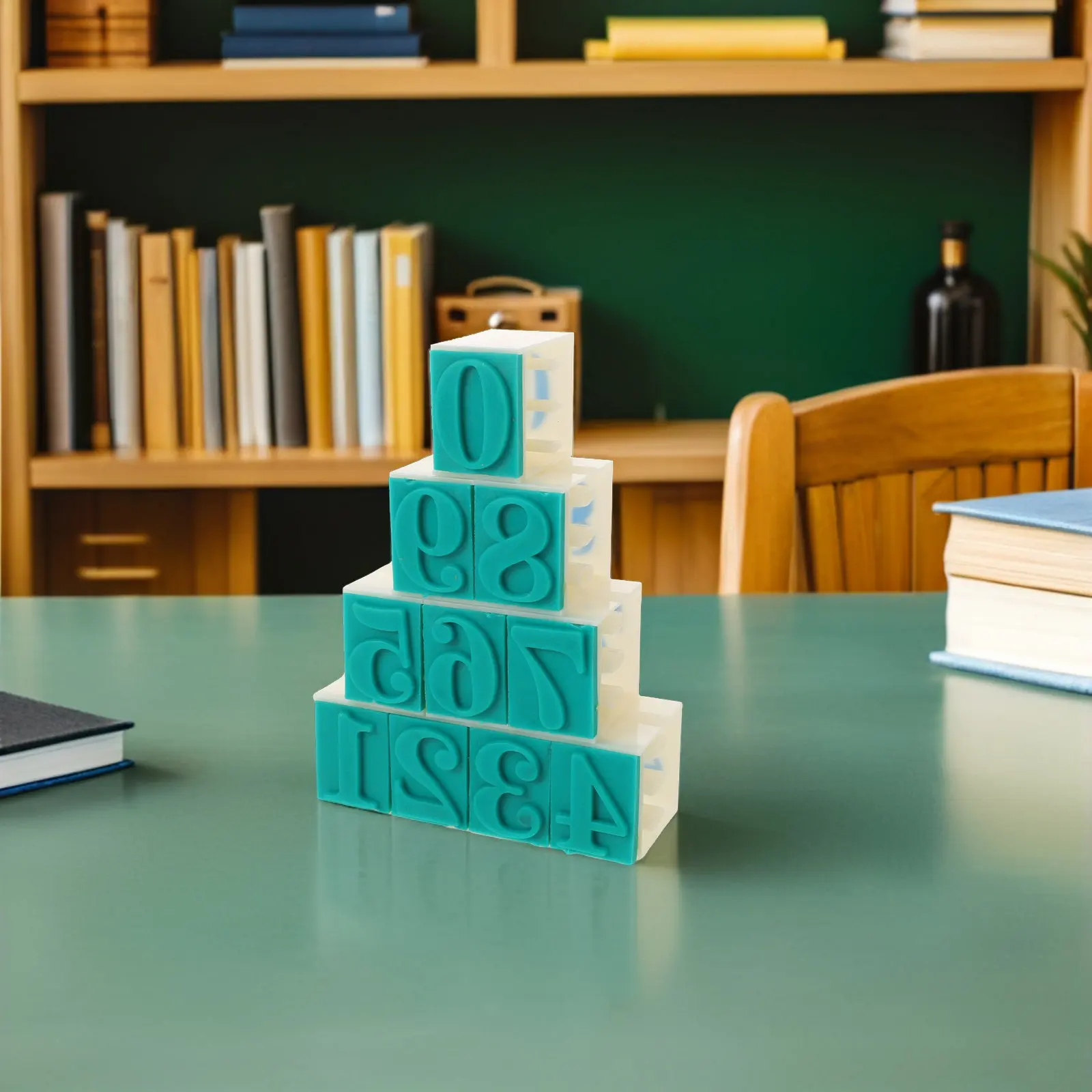 1 세트 번호 고무 스탬프 세트 비즈니스 날짜 스탬프를 위한 인체공학적 편안한 그립 교실 교사 DIY 공예 스크랩북킹