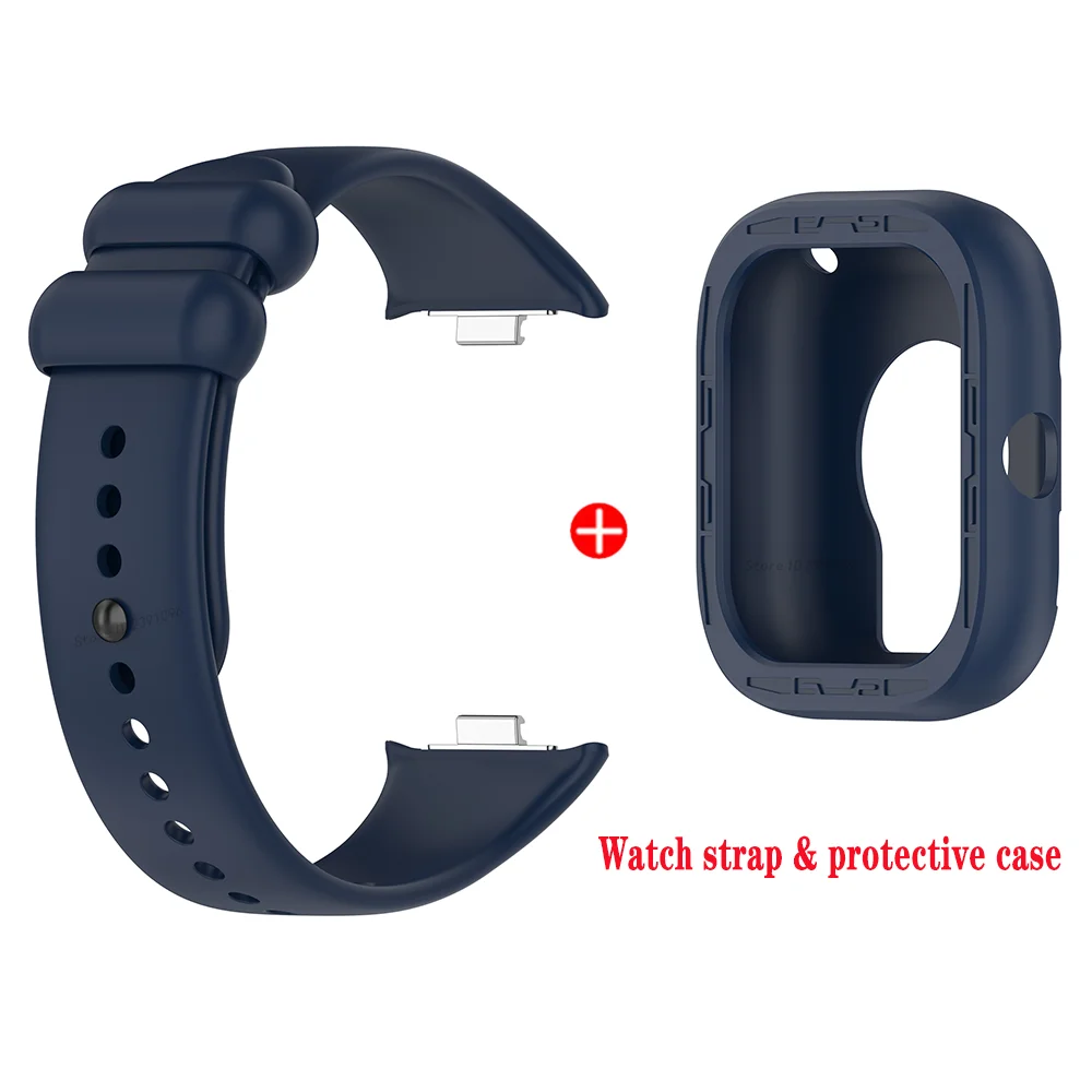 Silicone Strap and Case Set for Smartwatch Bracelet Replacement