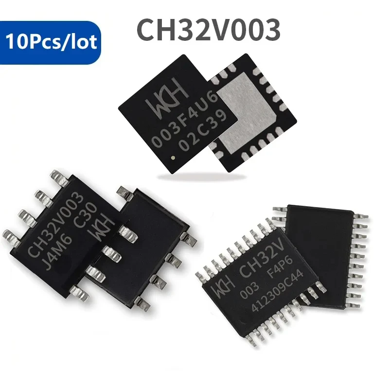 CH32V003 industrial-grade 10pcs/lot MCU RISC-V2A single-wire řadový debug rozhraní systém frekvence 48mhz