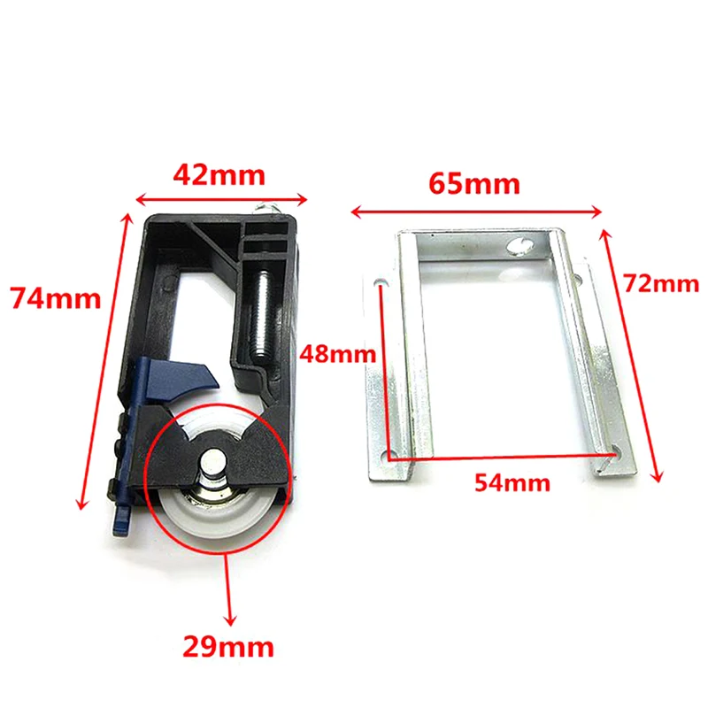 Sliding Door Roller Sliding Door Pulley Sliding Wardrobe Door Part Top/bottom Down Wheels/Runner/Guides Kit Side-mounted Hanging