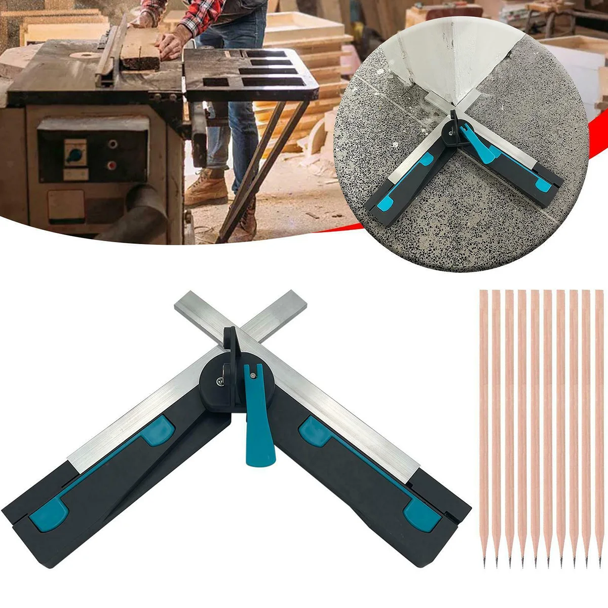 MitreGauges30to180DegreeAdjustableAngleRulerProtractorAngle