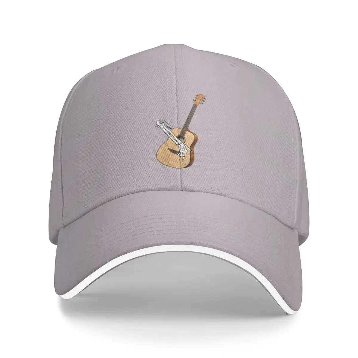 

Cool Scary Skeleton hand playing Guitar For Music Lover On This Halloween Baseball Cap funny hat Gentleman Hat Boy Cap Women's