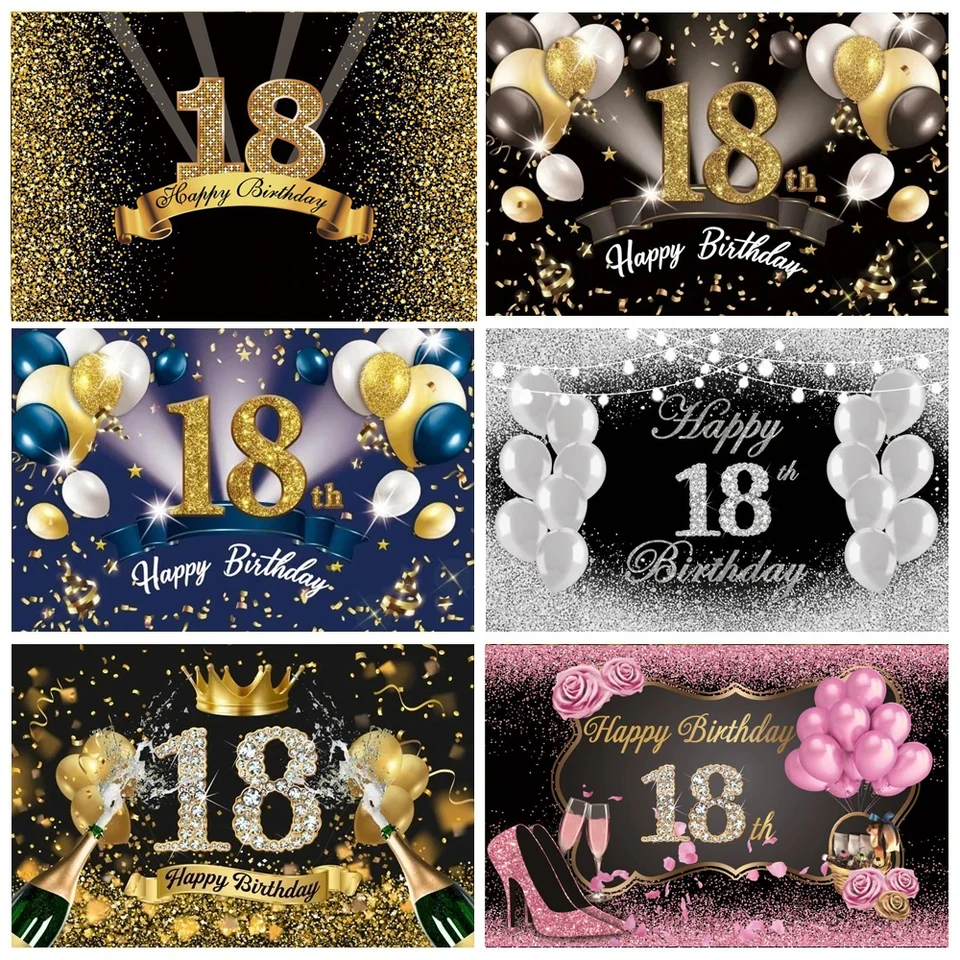 Sfondo Fotografico Glitter Oro E Nero 1,8x1,5m: Fondale In Vinile Per Feste Di Compleanno, Uomini, Ragazzi, Decorazioni Per Foto - 2