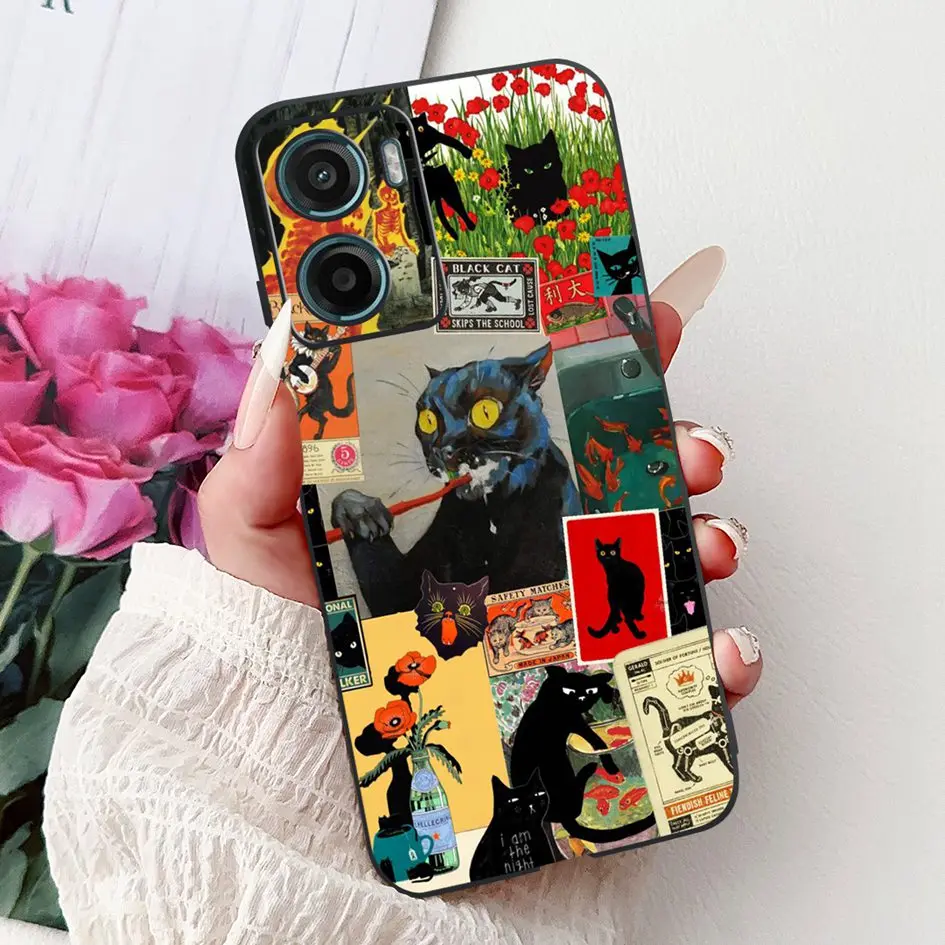 Elegant Black Butterfly Flower Silicone Phone Case - New Fashion 2024 Edition