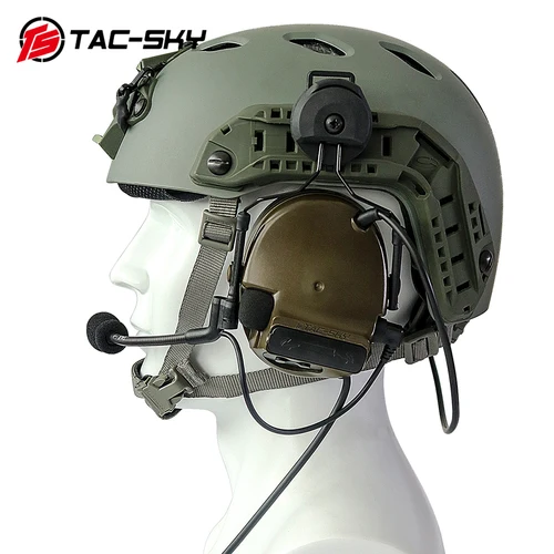 COMTAC TAC-SKY Comtac iii 헬멧 빠른 트랙 브래킷 버전 실리콘 귀마개 소음 감소 픽업 전술 헤드셋 4
