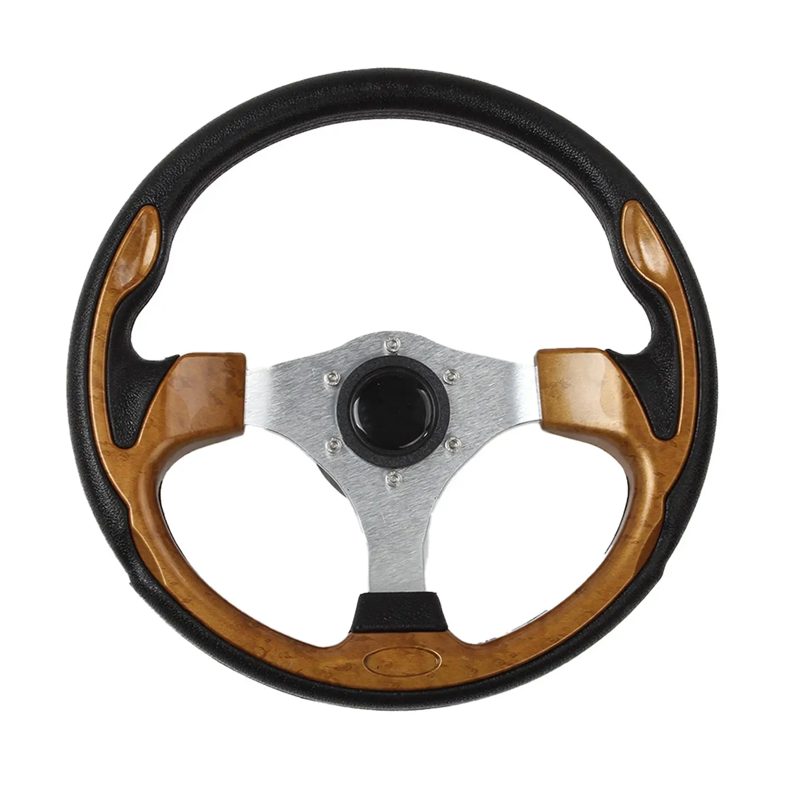 Marine Boat Steering Wheel Fine Workmanship Convenient Assemble Accessory Durable 3 Spoke for Marine Boats Yachts Devices ball base release track base   for inflatable boats for canoes for yachts approx 57g 2 0oz brand new durable
