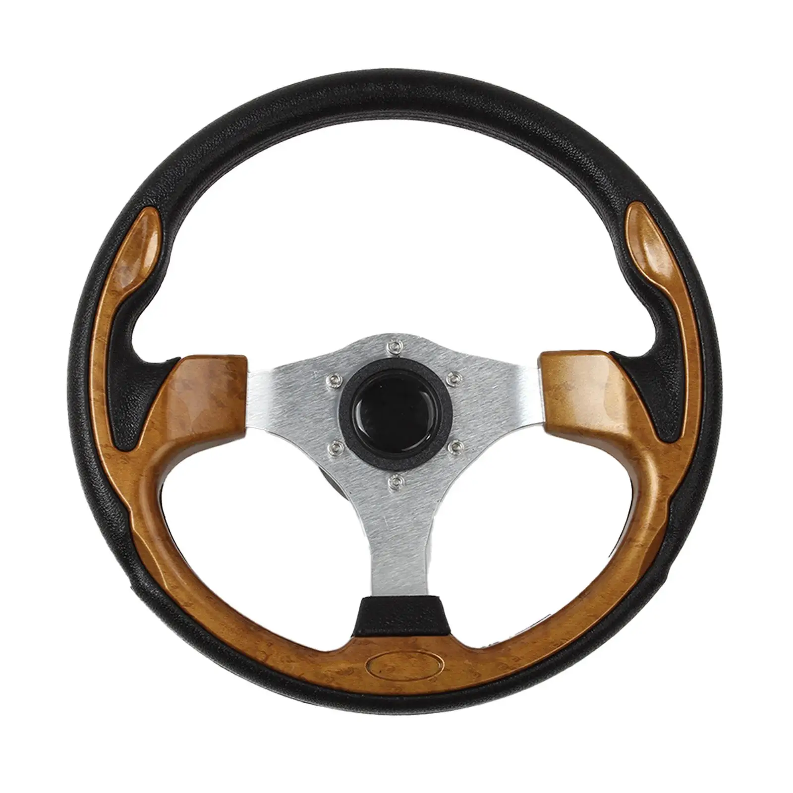 

Marine Boat Steering Wheel Fine Workmanship Convenient Assemble Accessory Durable 3 Spoke for Marine Boats Yachts Devices